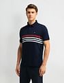 Arrow Sport Horizontal Striped Polo Collar Polo Shirt