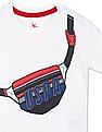 U.S. Polo Assn. Kids Boys White Crew Neck Graphic Print T Shirt