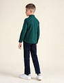 U.S. Polo Assn. Kids Boys Horizontal Striped Cotton Shirt
