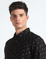 Flying Machine Spread Collar Tropical Print Shirt