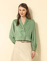 U.S. Polo Assn. Women Double-Breated Satin Shirt