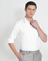 Arrow Self Design Dobby Iconic White Shirt