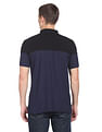 Arrow Sports Zip Placket Colour Block Pique Polo Shirt