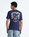 Flying Machine Rear Graphic Cotton T-Shirt