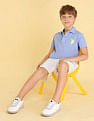 U.S. Polo Assn. Kids Boys Numeric Applique Solid Polo Shirt