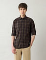 Arrow Sport Grid Tattersall Checked Dobby Shirt