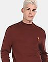U.S. Polo Assn. High Neck Solid Sweater
