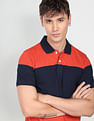 Flying Machine Colour Block Pique Polo Shirt