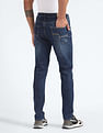 Flying Machine Mid Rise Slash Slim Tapered Jeans