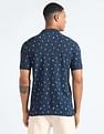 Flying Machine Geometric Print Cotton Polo Shirt