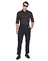 Calvin Klein Men Dark Brown Long Sleeve Slim Fit Formal Shirt