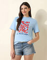 U.S. Polo Assn. Women Boyfriend Fit Brand Printed T-Shirt