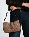 U.S. Polo Assn. Women Quilted Monogram Baguette Bag