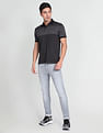 Arrow Horizontal Striped Mercerised Cotton Polo Shirt