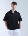 Flying Machine Grid Tattersall Checked Digitopia Oversized Shirt