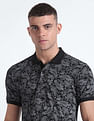 Flying Machine Paisley Print Cotton Polo Shirt
