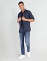 Flying Machine Cotton Sateen Vertical Stripe Shirt