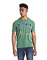 U.S. Polo Assn. Denim Co. Green Printed Front Melange T-Shirt