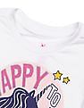 U.S. Polo Assn. Kids Girls Assorted Round Neck Printed T-Shirt - Pack Of 2
