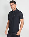 Arrow Sports Patterned Collar Textured Polo Shirt