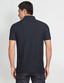 Arrow Sports Patterned Collar Textured Polo Shirt