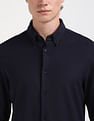 Calvin Klein Pique Jersey Button Down Collar Shirt