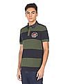 U.S. Polo Assn. Denim Co. Ribbed Collar Striped Polo Shirt