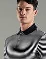 Tommy Hilfiger Striped Regular Fit Cotton Polo T-Shirt