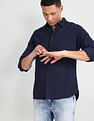 Flying Machine Patterned Dobby Slim Fit Shirt
