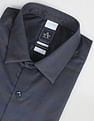 Arrow Patterned Windowpane Slim Formal Shirt