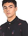 U.S. Polo Assn. Denim Co. Ribbed Collar Printed Polo Shirt