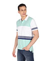 AD by Arvind Cotton Horizontal Stripe Polo Shirt