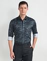 Arrow Floral Print Cotton Formal Shirt