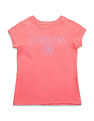 U.S. Polo Assn. Kids Girls Brand Printed Regular Fit T-Shirt