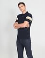 Arrow Sports Striped Sleeve Cotton Polo Shirt