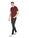 AD by Arvind Cotton Abstract Print Polo Shirt