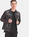 Flying Machine Sleeve Tape Faded Denim Jacket