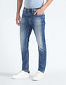 Flying Machine Stone Wash Slash Slim Tapered Fit Jeans