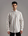 Tommy Hilfiger Striped Regular Fit Plain Woven Shirt