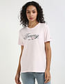 Tommy Hilfiger Pink Women's T-shirt for Gentle Look