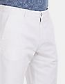 U.S. Polo Assn. White Solid Cotton Stretch Shorts