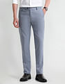 Arrow Slim Fit Self-Design Trousers