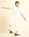 U.S. Polo Assn. Kids Boys Vertical Striped Regular Fit Shirt
