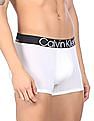 Calvin Klein Underwear Men White Elasticized Waistband Solid Trunks
