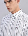 Tommy Hilfiger Striped Regular Fit Plain Woven Shirt