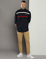 Tommy Hilfiger Relaxed Fit Split Global Stripe Shirt