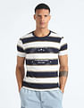 Flying Machine Horizontal Stripe Crew Neck T-Shirt