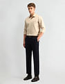Arrow Slim Fit Solid Trousers
