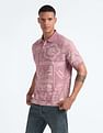 Flying Machine Tropical Print Relaxed Polo Shirt