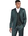 AD by Arvind Tailored Regular Fit Patterned Three Piece Suit